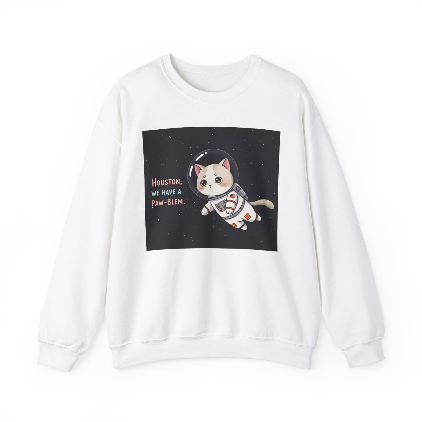 Cute Funny Cat In Space Sweatshirt Unisex