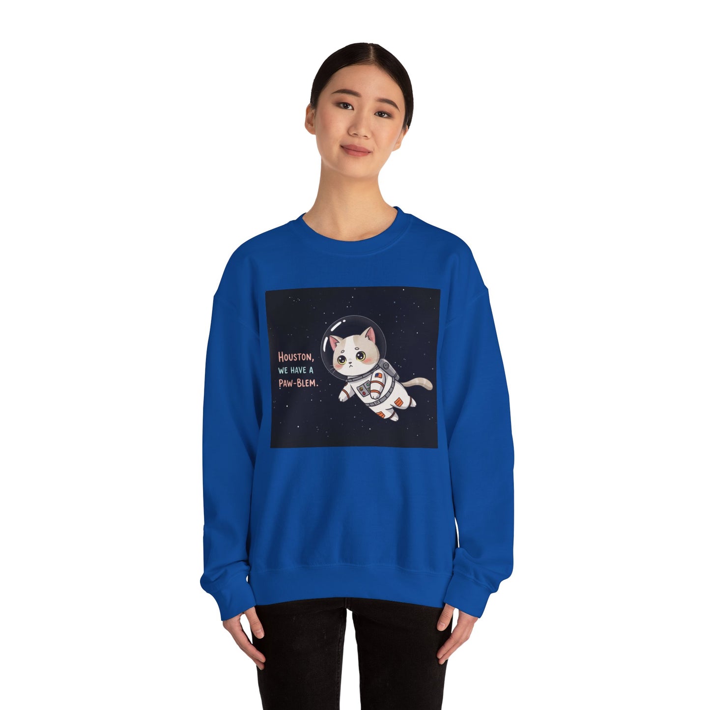 Cute Funny Cat In Space Sweatshirt Unisex