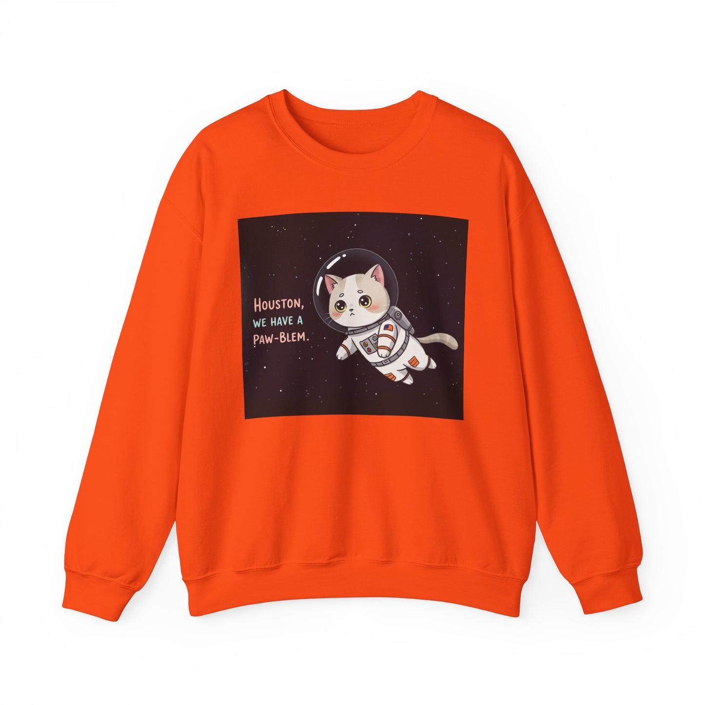 Cute Funny Cat In Space Sweatshirt Unisex