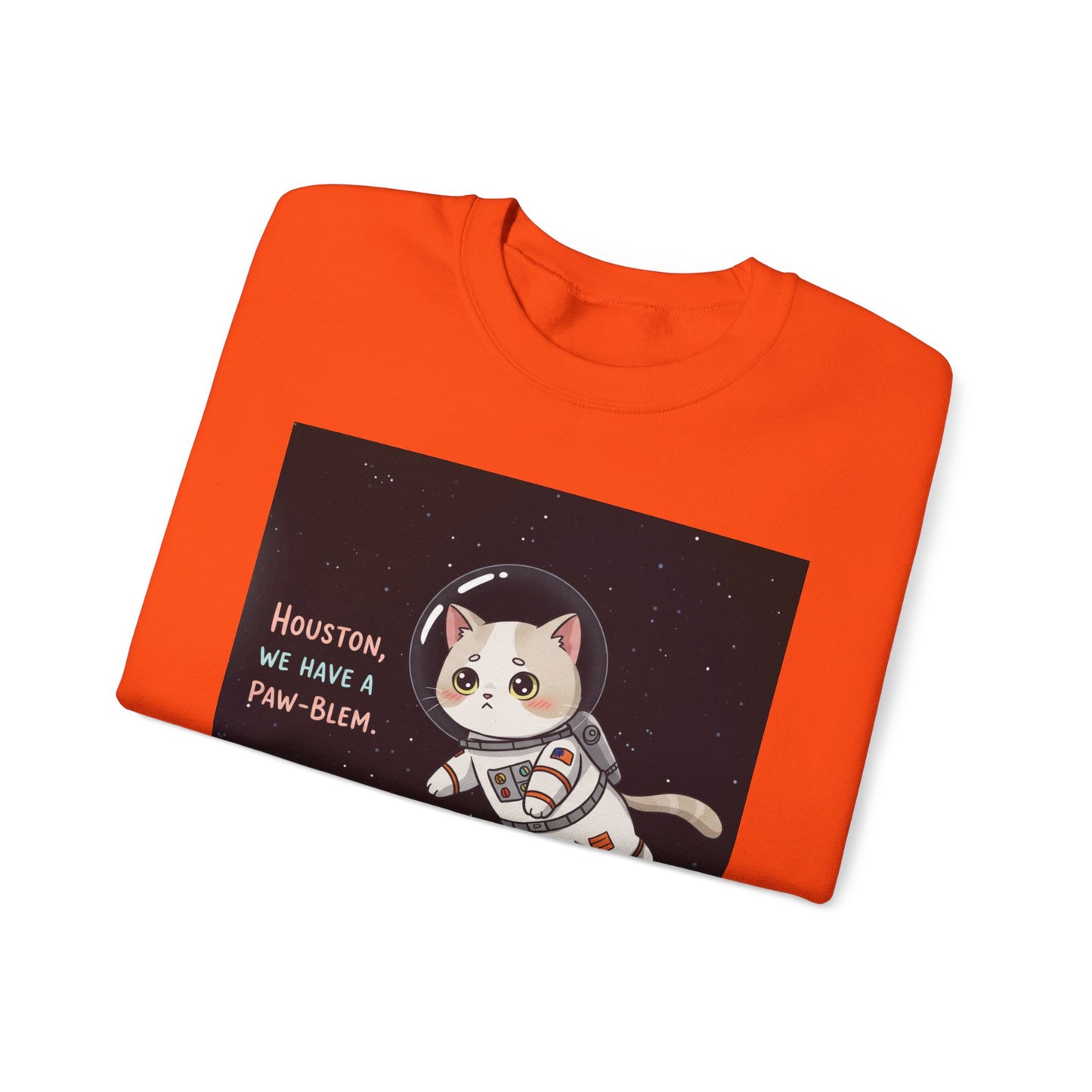 Cute Funny Cat In Space Sweatshirt Unisex