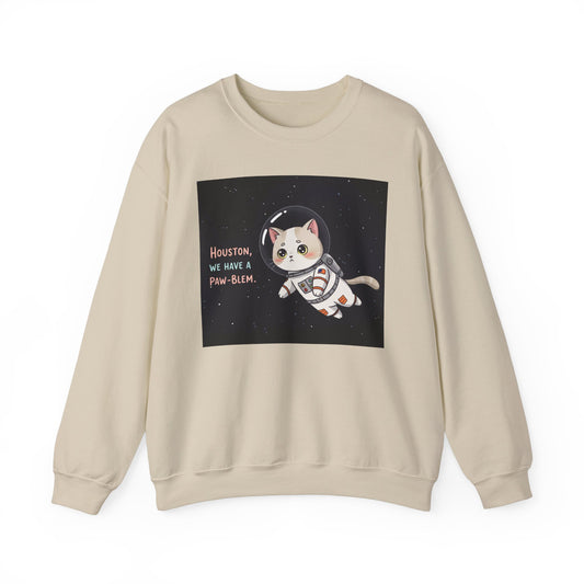 Cute Funny Cat In Space Sweatshirt Unisex