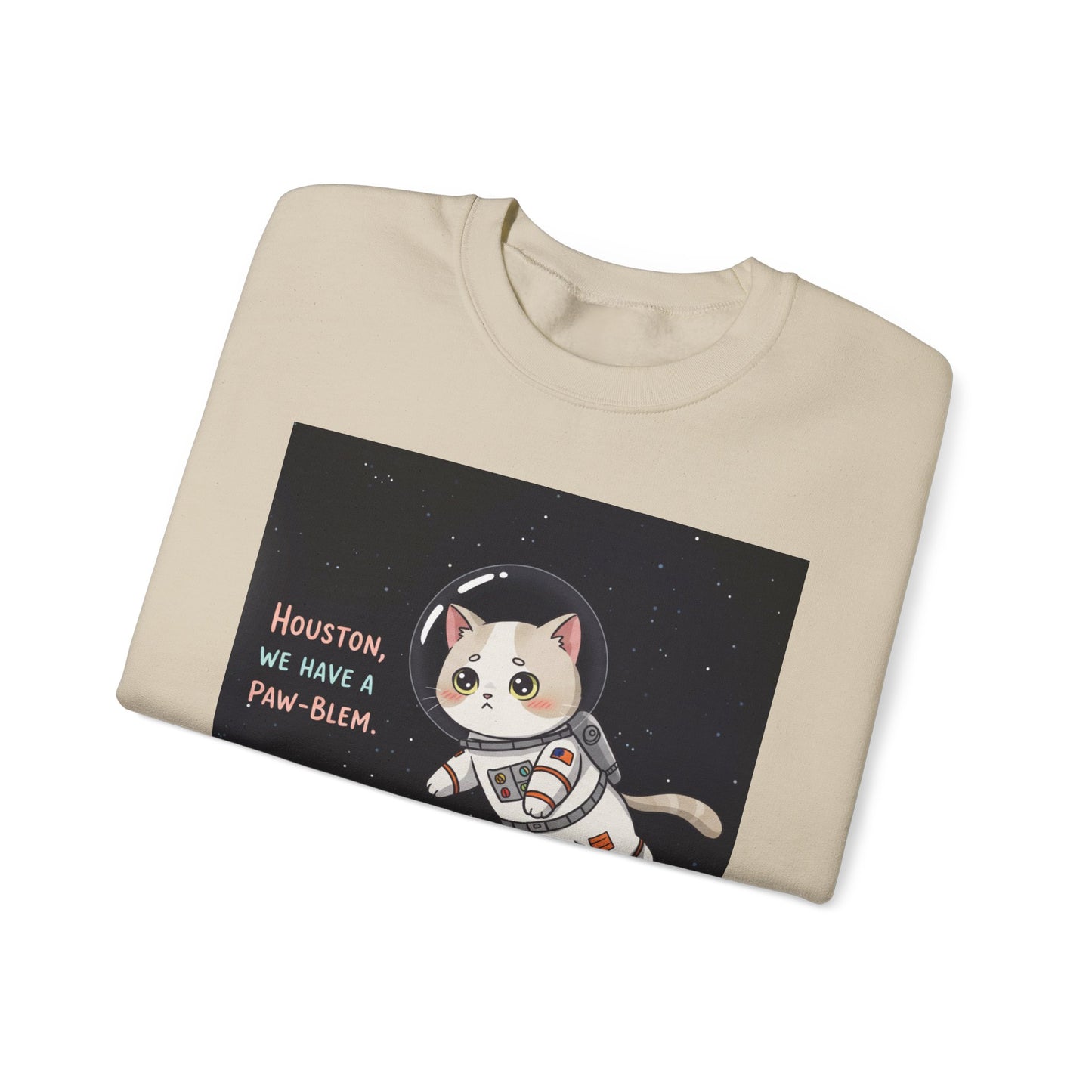 Cute Funny Cat In Space Sweatshirt Unisex