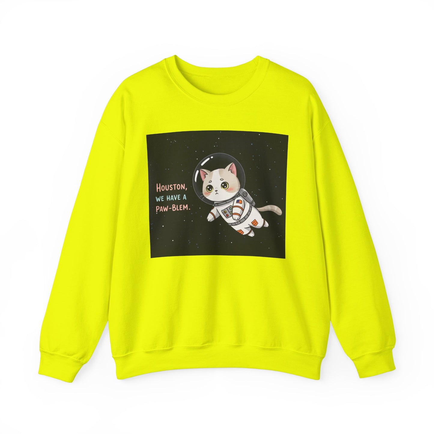 Cute Funny Cat In Space Sweatshirt Unisex