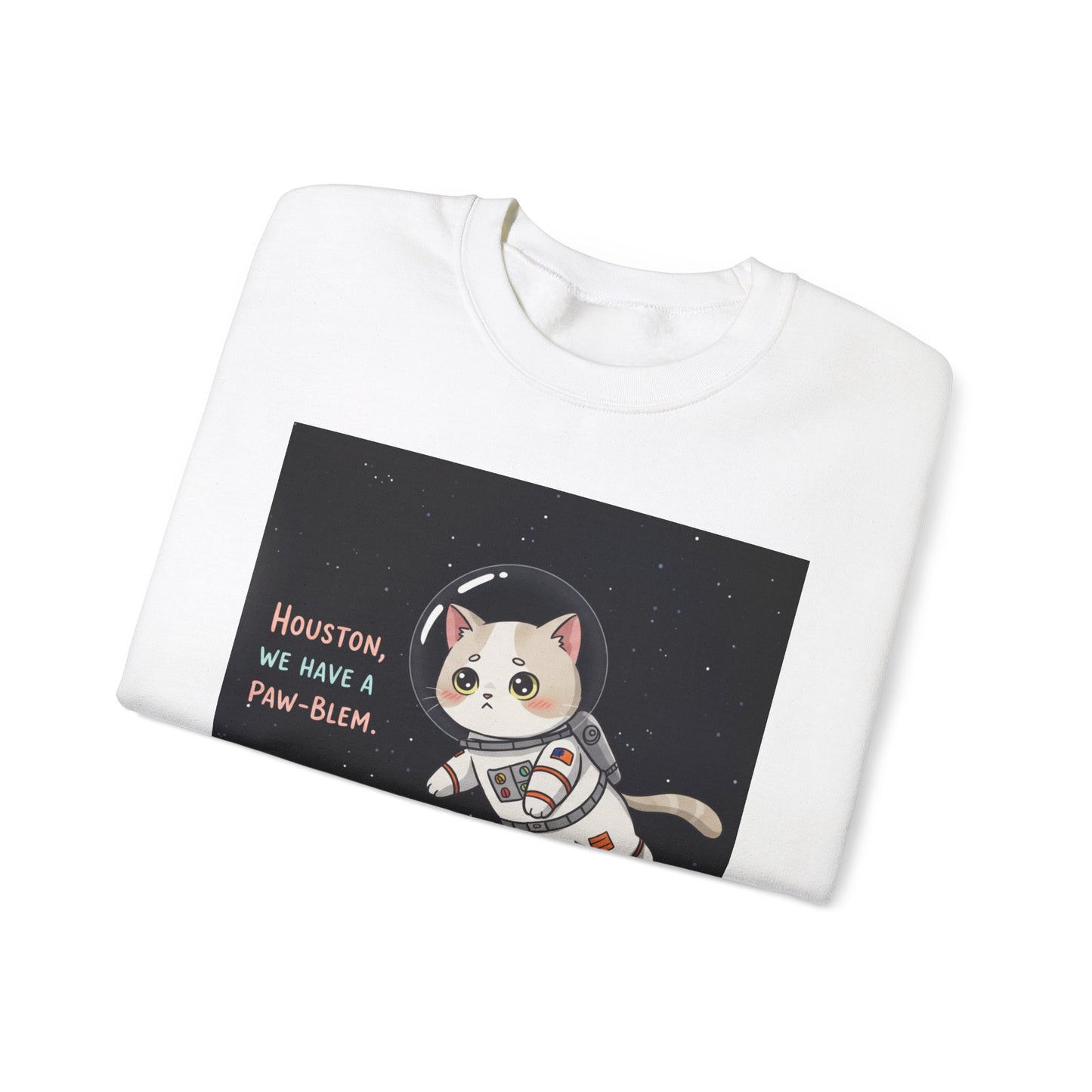 Cute Funny Cat In Space Sweatshirt Unisex