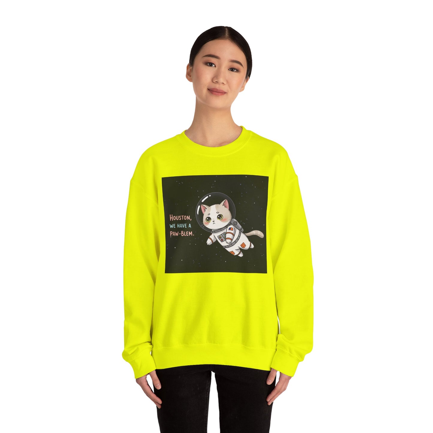 Cute Funny Cat In Space Sweatshirt Unisex